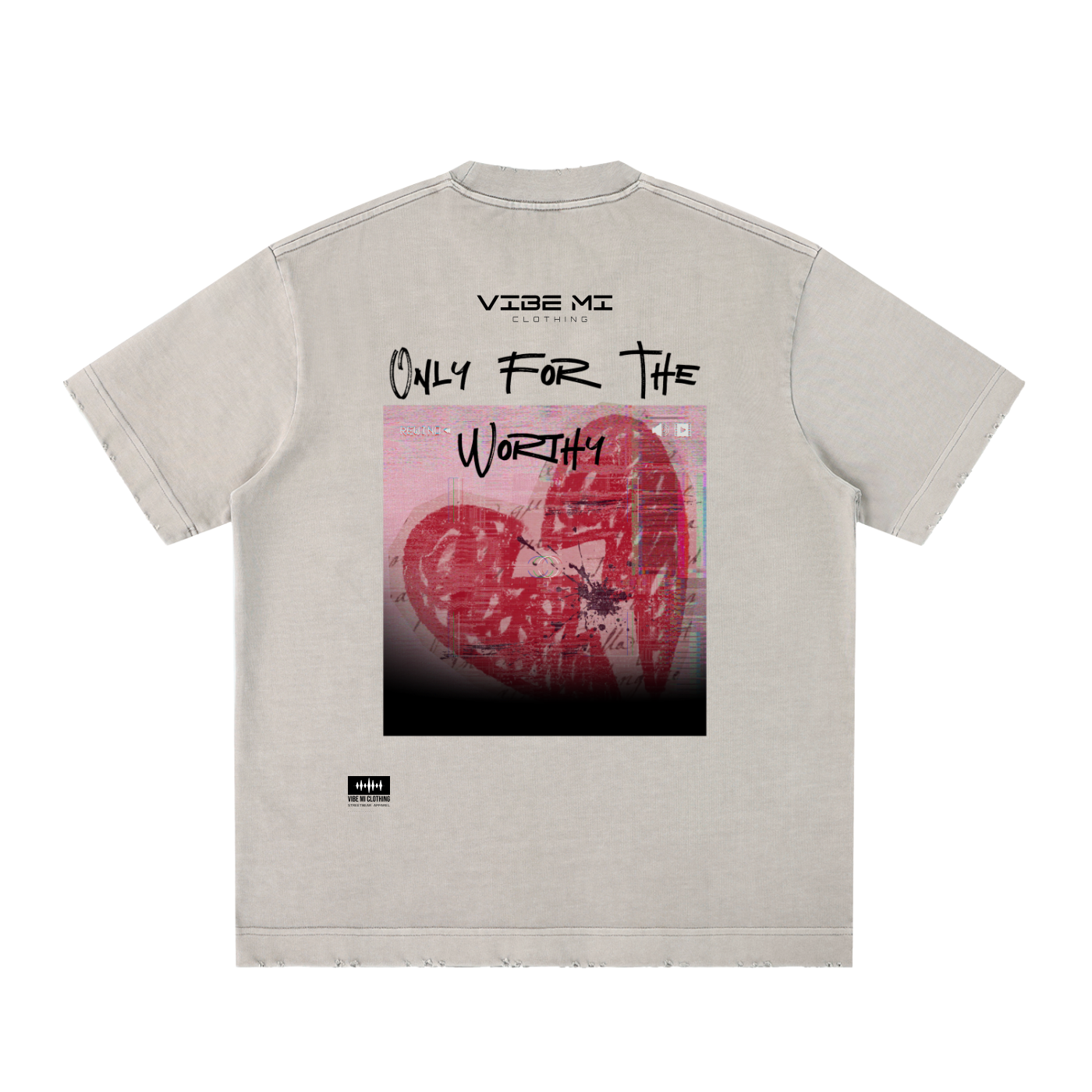 Only For The Worthy Heavyweight Vintage Washed Frayed T-Shirt