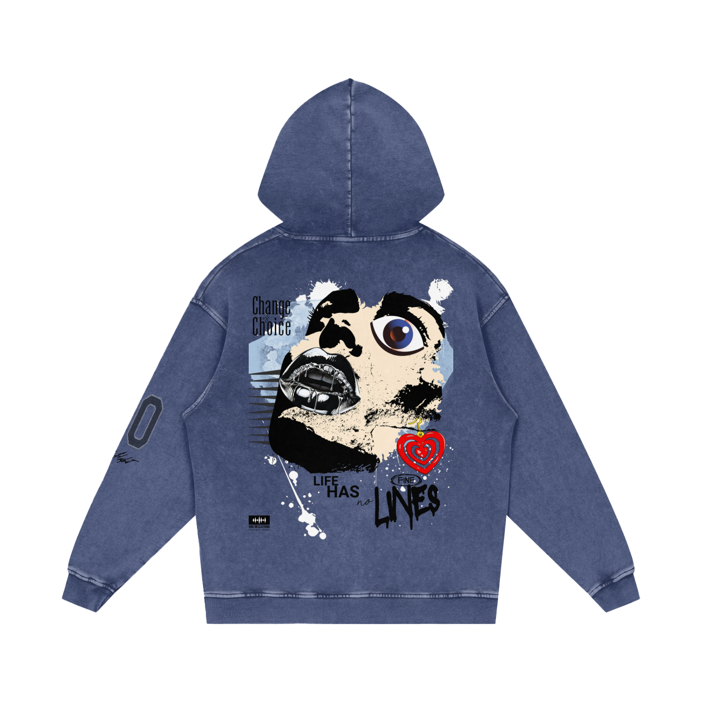 No Fine Lines Snow Washed Loose Cotton Hoodie