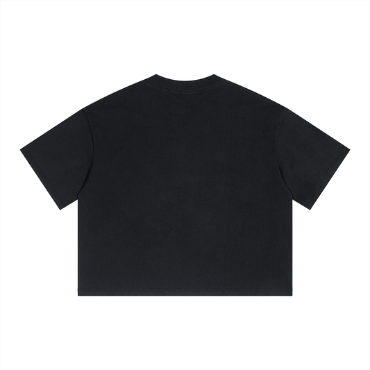 Stay Real Unisex Boxy Drop Shoulder Crop T-Shirt