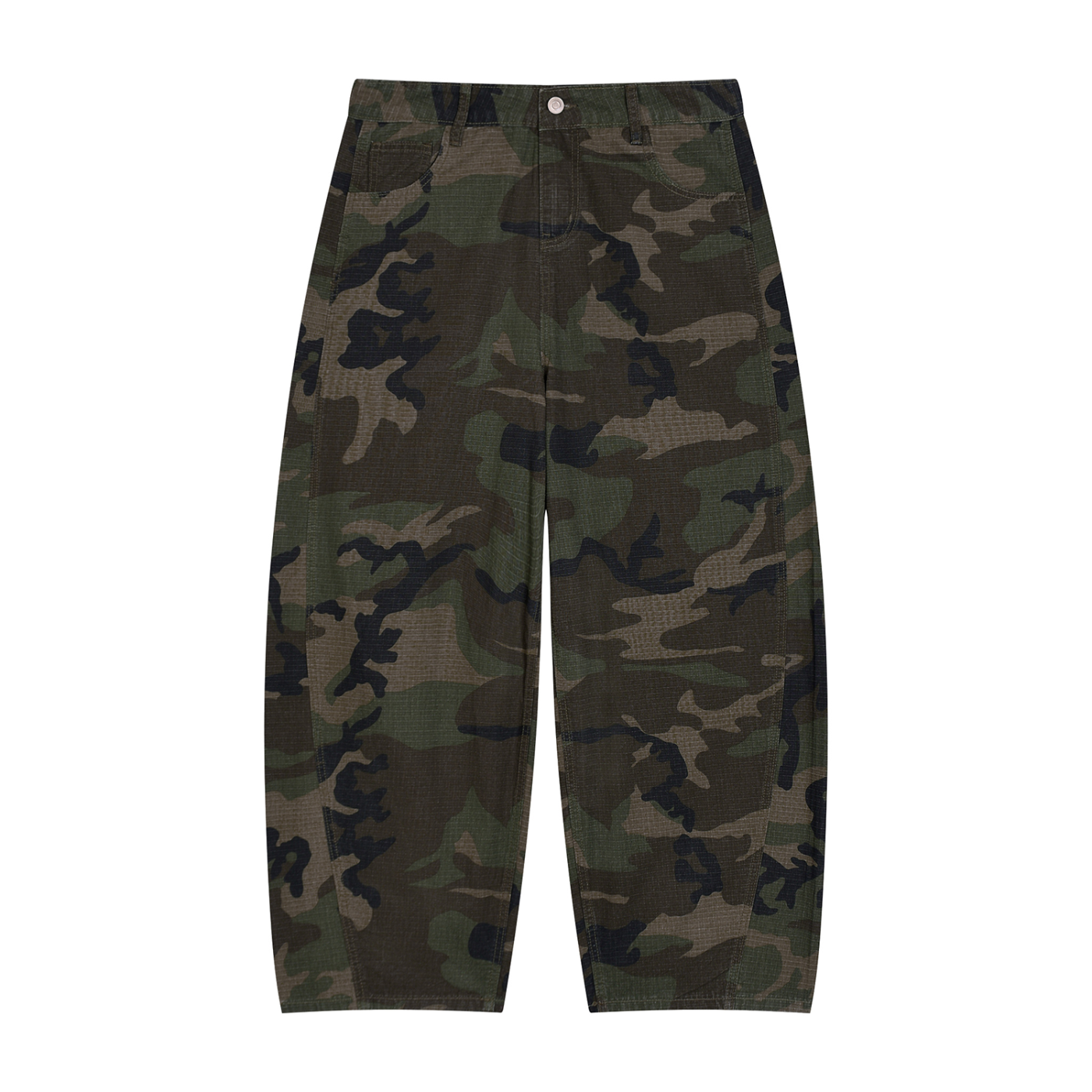 Vibe Mi Clothing Men’s Camo Barrel Leg Cargo Pants