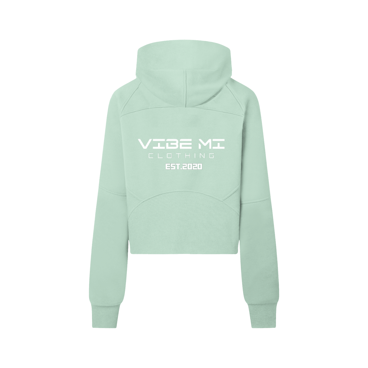 Vibe Mi Clothing Cropped Half-Zip Hoodie