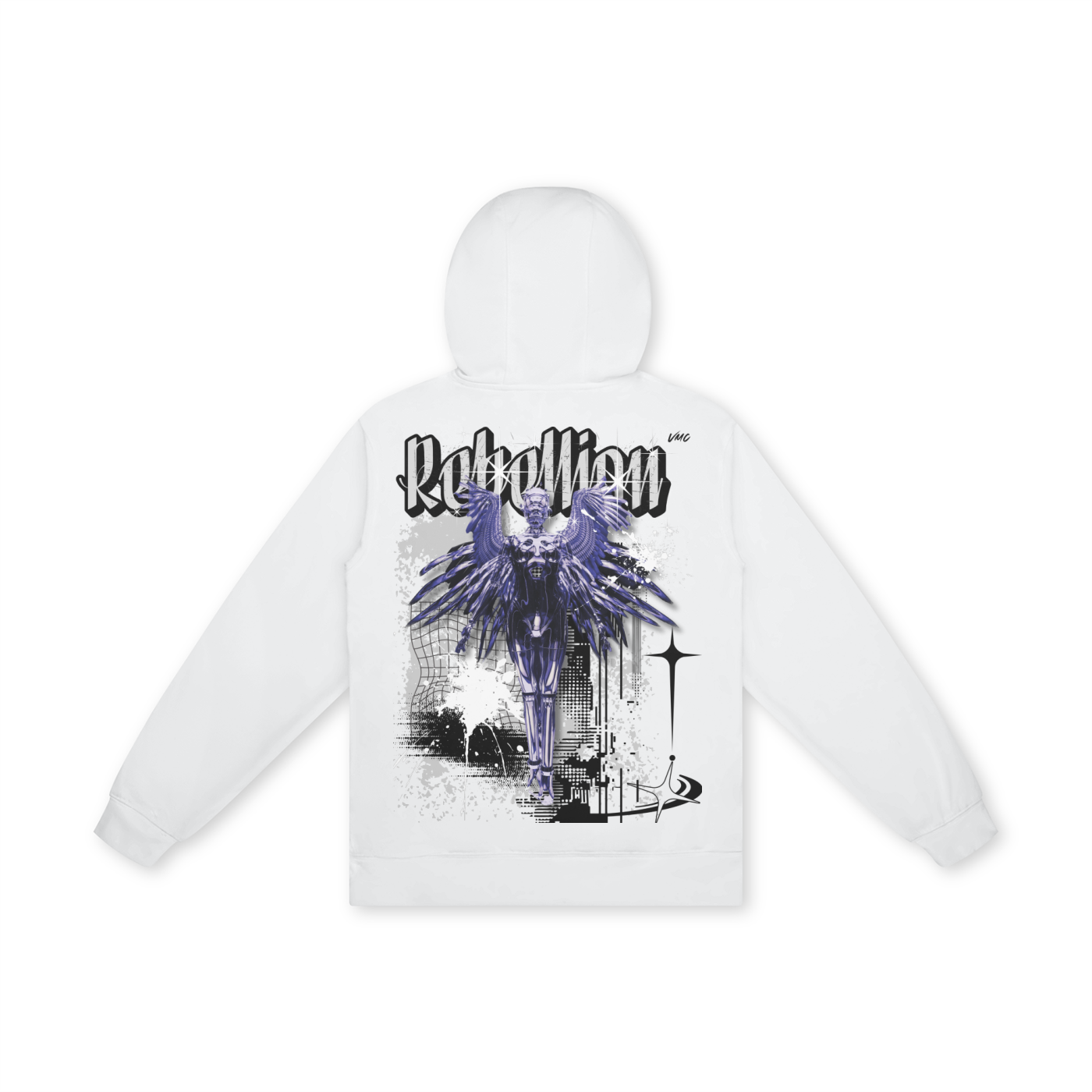 rebirth ,New,Outerwear,Hoodie,White hoodie,Streetwear ,Pull over hoodie,Rebel,Graphic hoodie ,Cotton hoodie