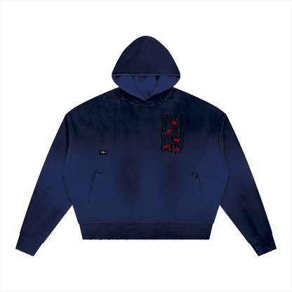 What If Sunfade Distressed Boxy Hoodie