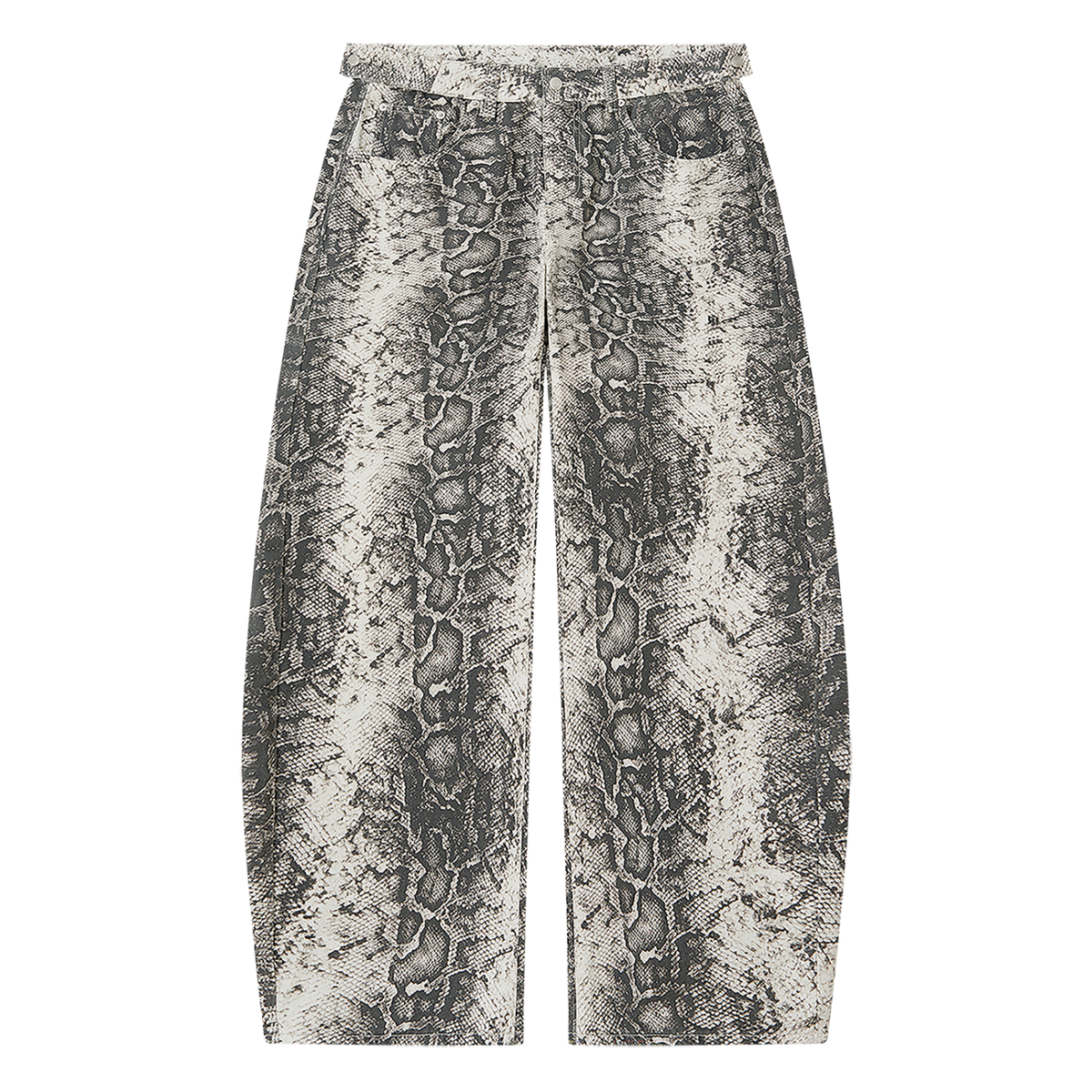The Vibe Men's Snake Print Barrel Leg Pants