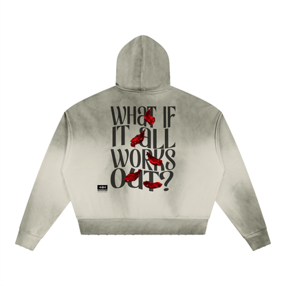 What If Sunfade Distressed Boxy Hoodie