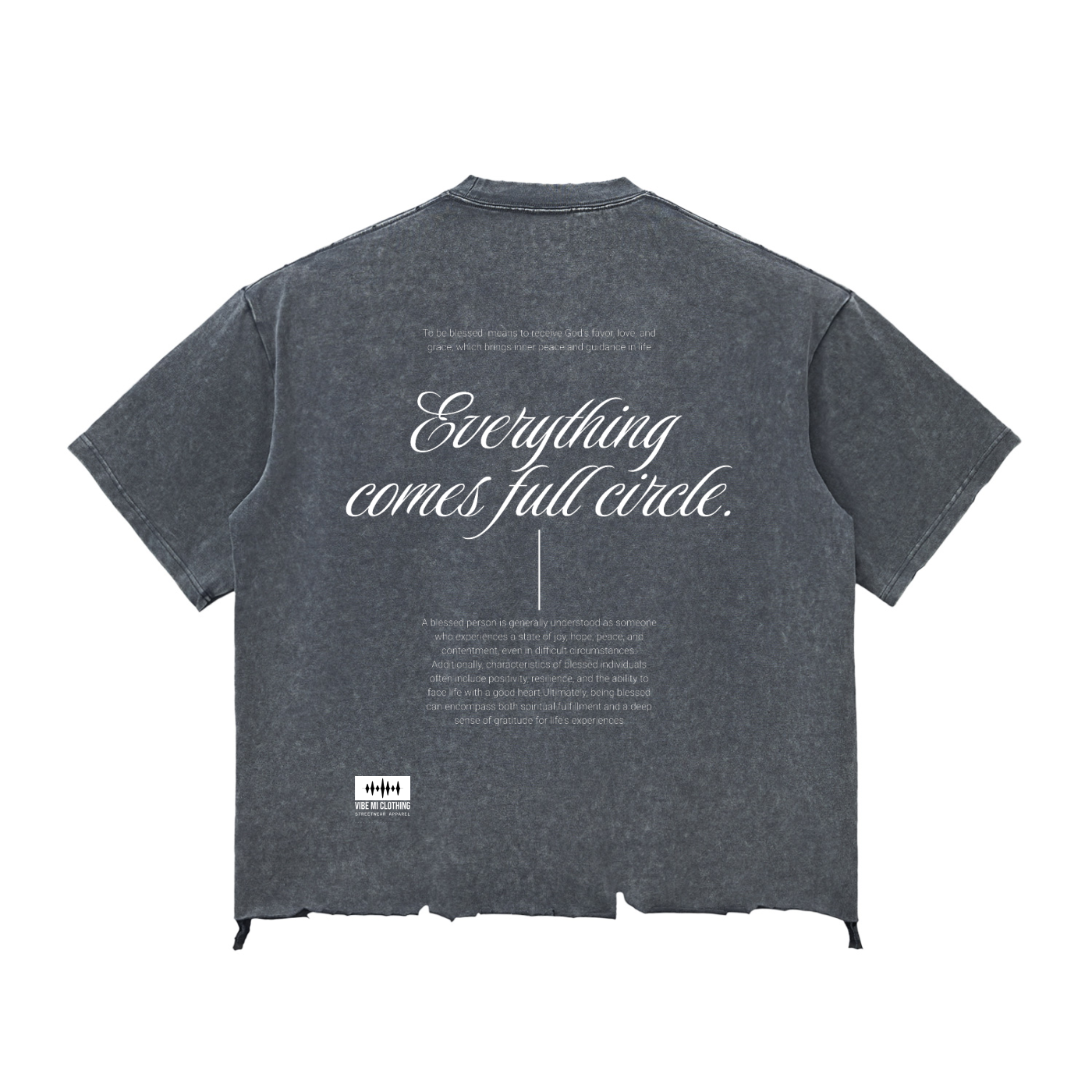 Blessed Snow Wash Raw-Hem Boxy T-shirt