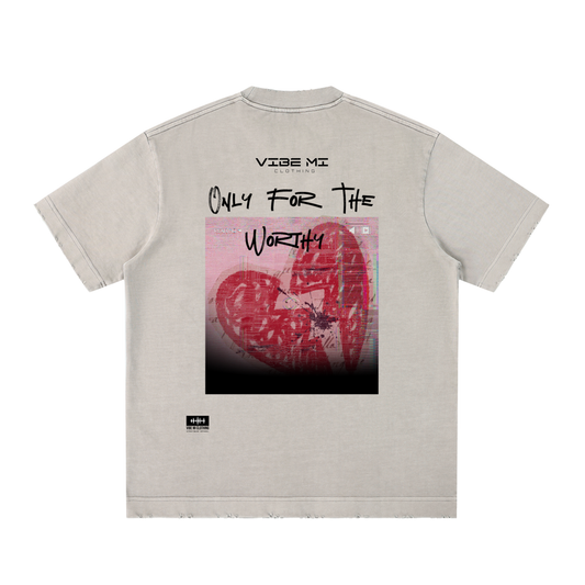 Only For The Worthy Heavyweight Vintage Washed Frayed T-Shirt