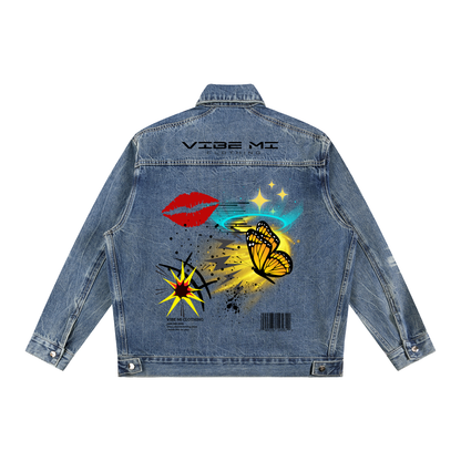 New,Outerwear ,Denim Jacket ,Jean jacket ,Men's jacket ,Women's jacket ,Streetwear ,Graphic Jacket ,Vintage jacket 