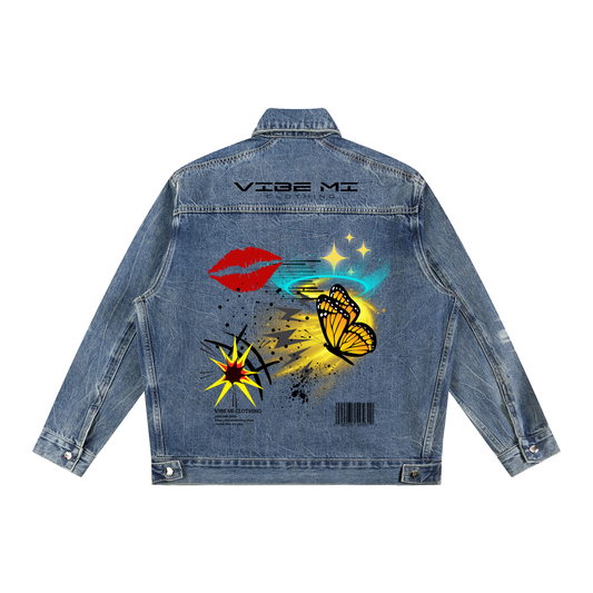 New,Outerwear ,Denim Jacket ,Jean jacket ,Men's jacket ,Women's jacket ,Streetwear ,Graphic Jacket ,Vintage jacket 