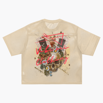 Vibey League See-through Boxy Net T-Shirt
