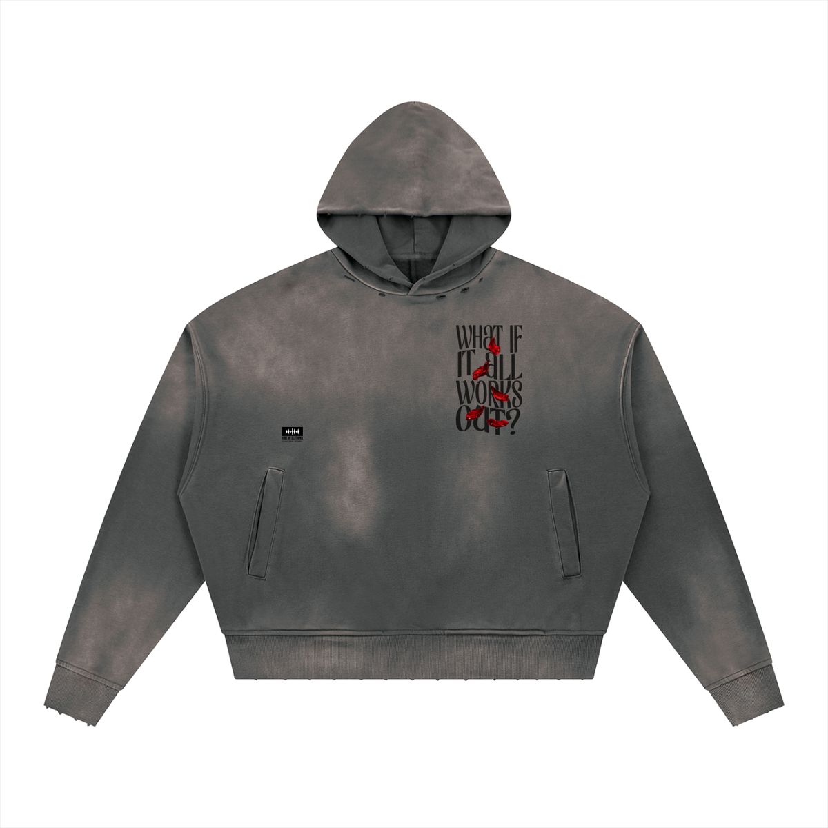 What If Sunfade Distressed Boxy Hoodie