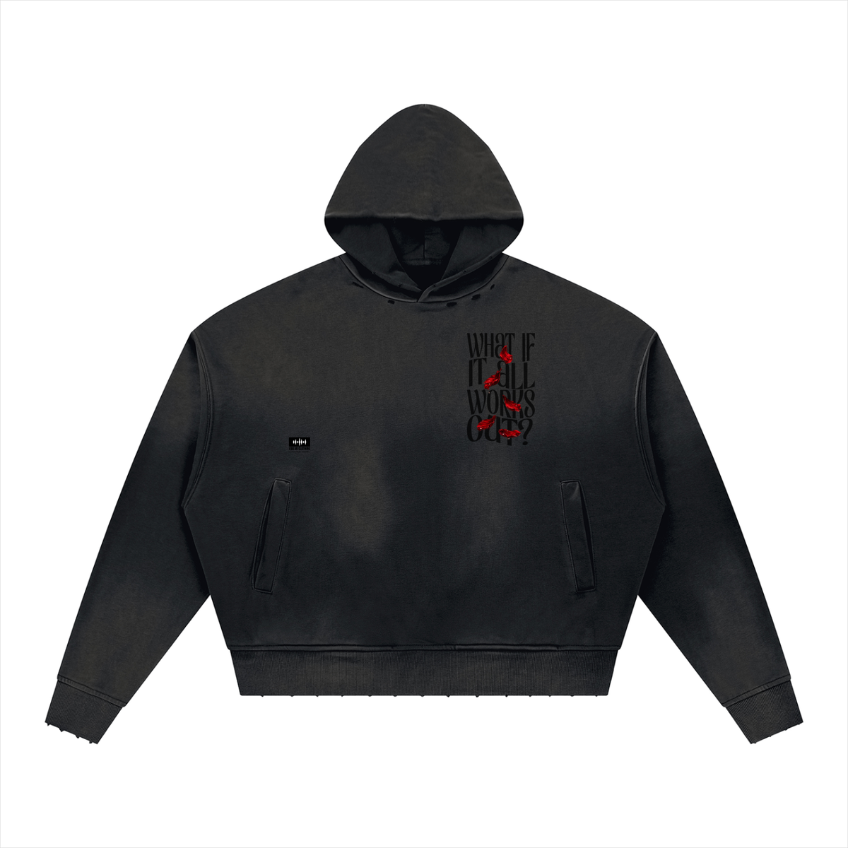 What If Sunfade Distressed Boxy Hoodie