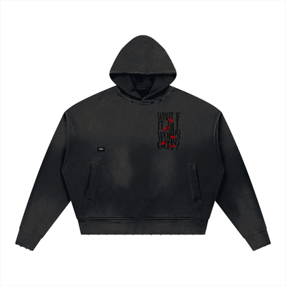 What If Sunfade Distressed Boxy Hoodie