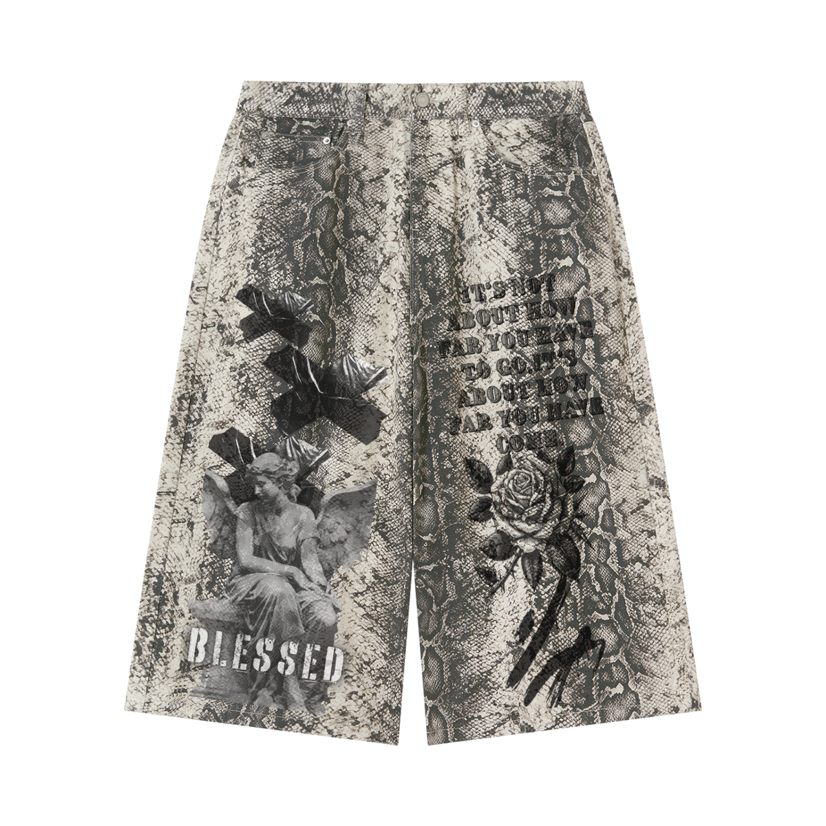 Blessed Men's Snake Print Shorts