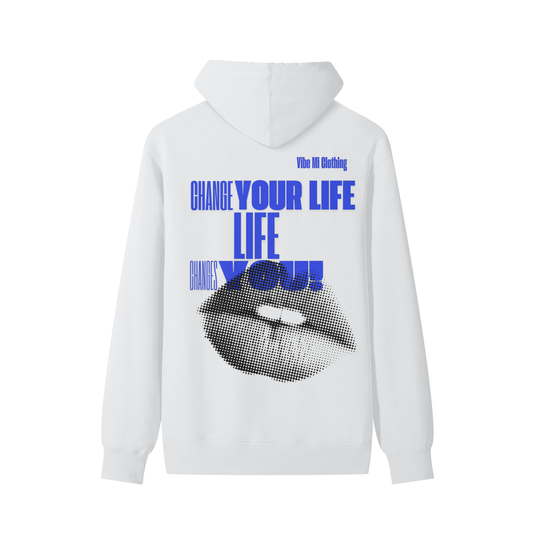 Outerwear ,New,Hoodie ,Graphic Hoodie ,White Hoodie ,Changes ,Pullover 