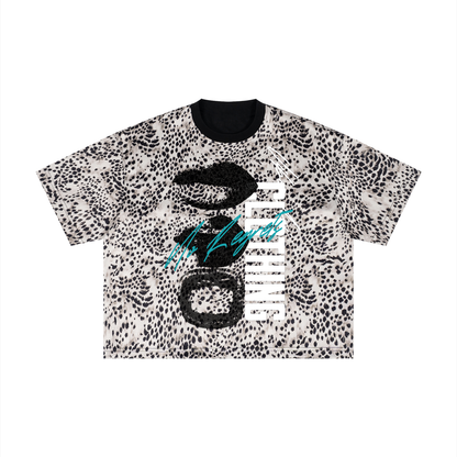 New,Shirts,Leopard print ,No Regrets ,Vibe,Streetwear ,Boxy T-shirt ,Graphic tee ,Lips t-shirt ,Crazy print shirt 