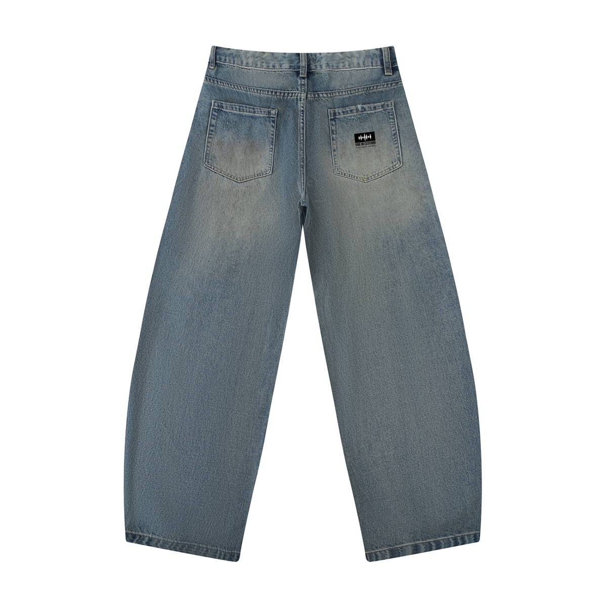 No Stress Men's Distressed Barrel Leg Jeans