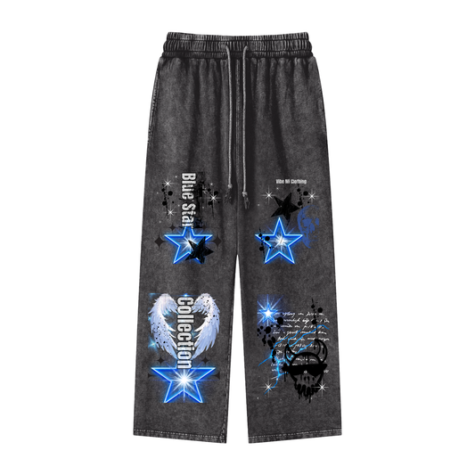Blue Star,New,Legwear,Vintage wash pant,sweatpants ,streetwear ,graphic sweatpants ,joggers ,comfort pant,acid wash 