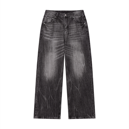 Vibe Mi Clothing Men’s Vintage Wash Wide Leg Jeans