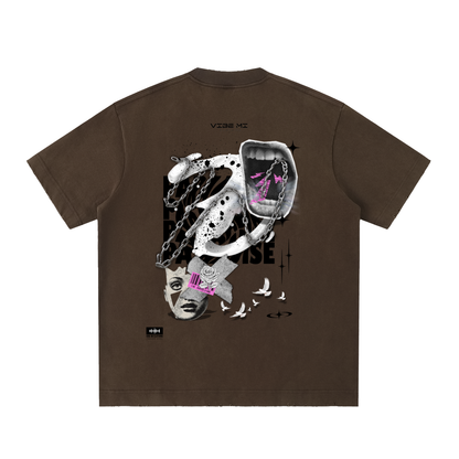 Broken Dreams Heavyweight Vintage Washed Frayed T-Shirt