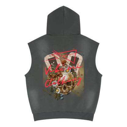 Vibey League Vintage Wash Sun Fade Sleeveless Hoodie