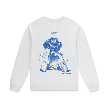 Blue Star,New ,Outerwear ,Pullover Shirt ,Sweatshirt ,graphic shirt ,cotton sweatshirt ,streetwear,casual sweat shirt ,longsleeve shirt