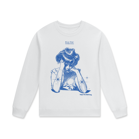 Blue Star,New ,Outerwear ,Pullover Shirt ,Sweatshirt ,graphic shirt ,cotton sweatshirt ,streetwear,casual sweat shirt ,longsleeve shirt