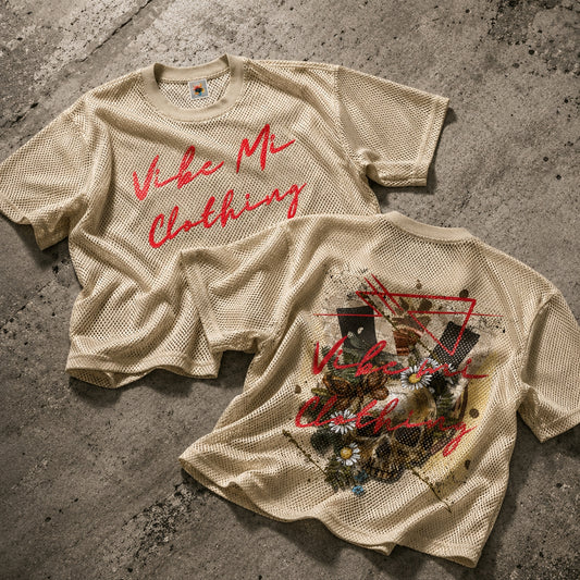 Vibey League See-through Boxy Net T-Shirt