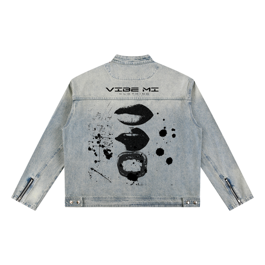 Kiss ,Outerwear ,streetwear,men's jacket,women's jacket ,denim jacket ,fashion ,trends ,vibe mi clothing ,jean jacket 