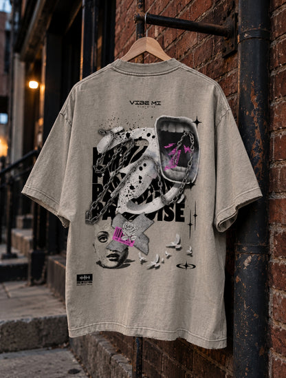 Broken Dreams Heavyweight Vintage Washed Frayed T-Shirt