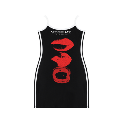 Kiss ,Shirts ,Dress ,graphic dress ,streetwear,mini dress,women's dress,vibe mi clothing ,lips ,kiss dress