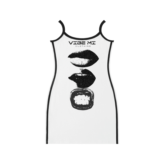 Kiss,Shirts,mini dress,fashion ,vibe mi clothing ,women's dress ,thin strap dress,graphic dress ,kiss dress,trendy 