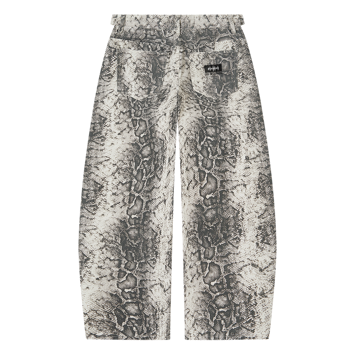 The Vibe Men's Snake Print Barrel Leg Pants