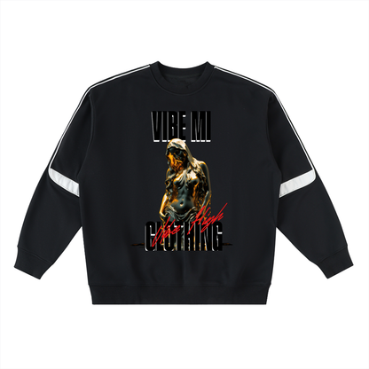 New ,Outerwear ,Graphic sweatshirt ,Men's sweatshirt ,Women's sweatshirt ,Vibe high ,Crew neck sweatshirt ,Long sleeve ,Graphic shirt 