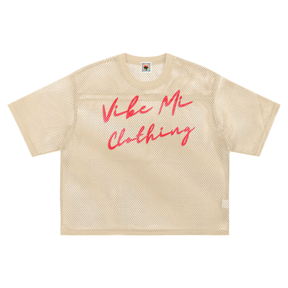 Vibey League See-through Boxy Net T-Shirt