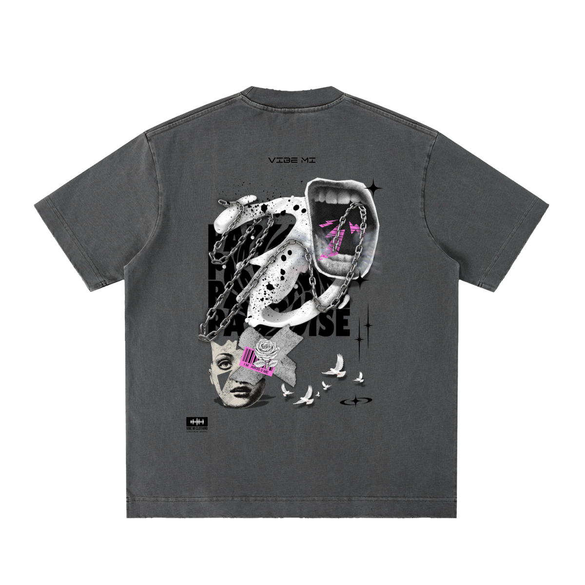 Broken Dreams Heavyweight Vintage Washed Frayed T-Shirt