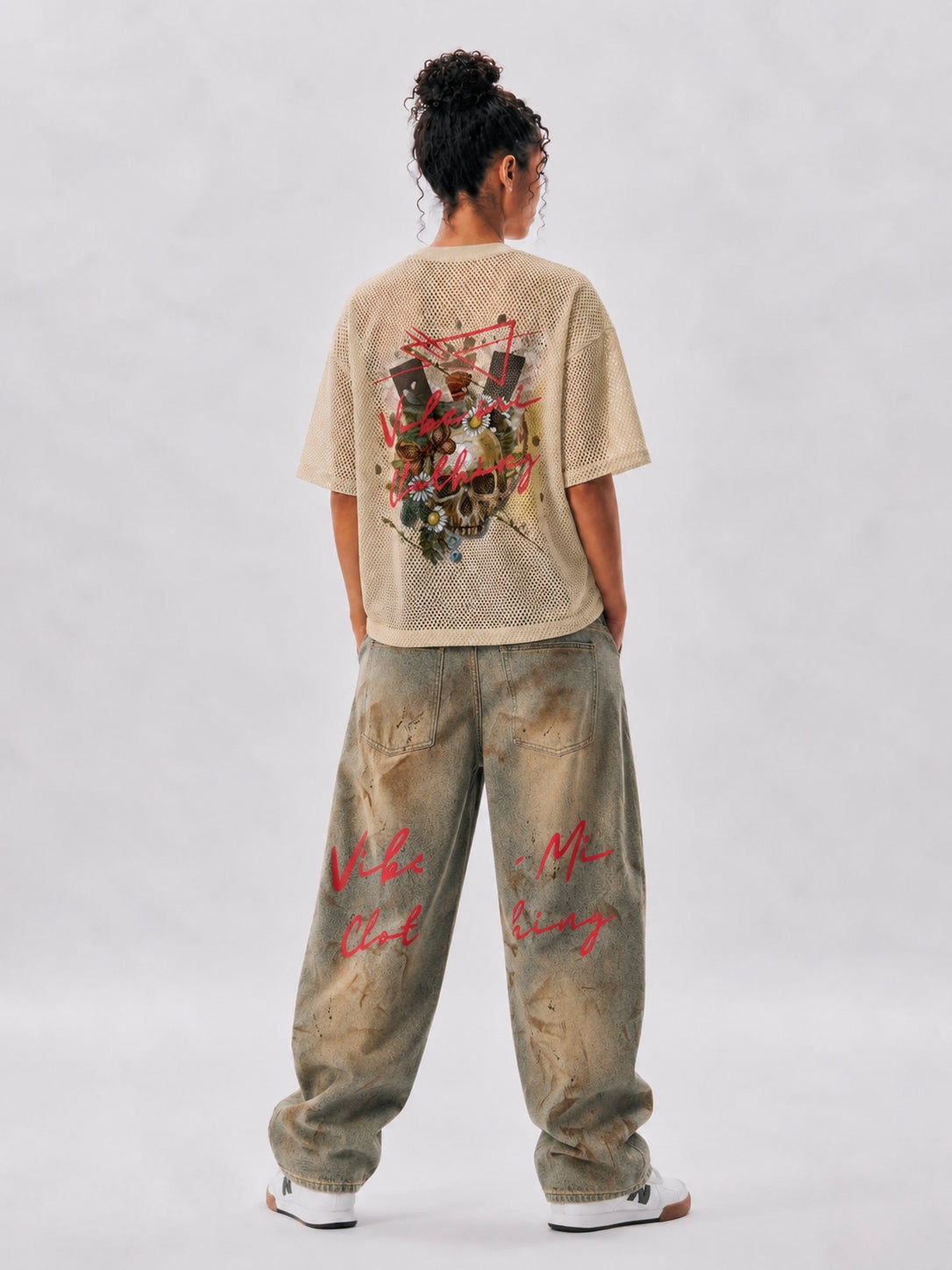 Vibey League See-through Boxy Net T-Shirt