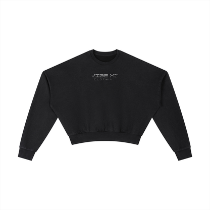Vibe Mi Clothing Dead End Vintage Washed Cropped Sweatshirt
