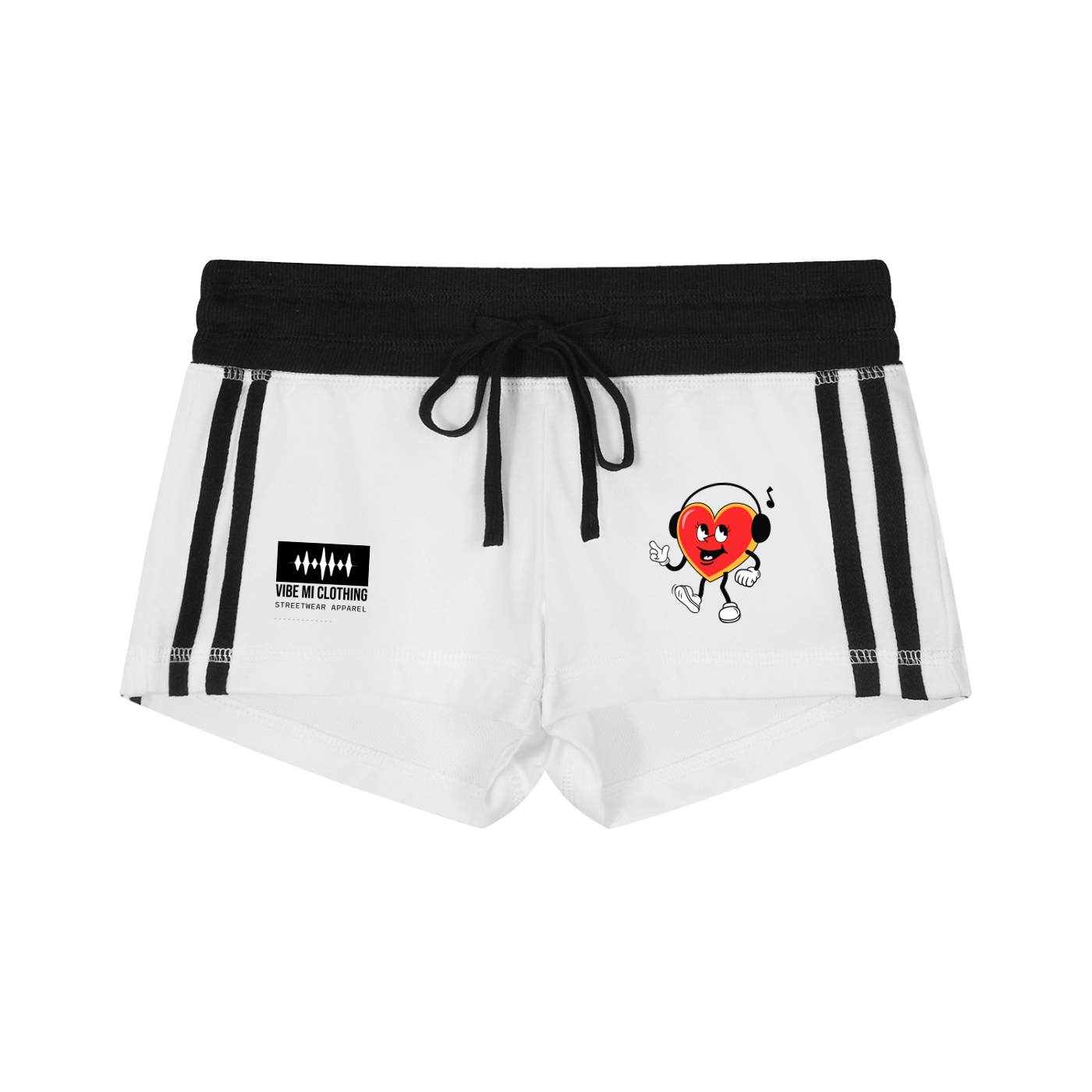 Legwear ,Motion ,Shorts ,Women's shorts ,Vibe,Streetwear ,Unisex shorts,Stripped shorts ,White shorts 