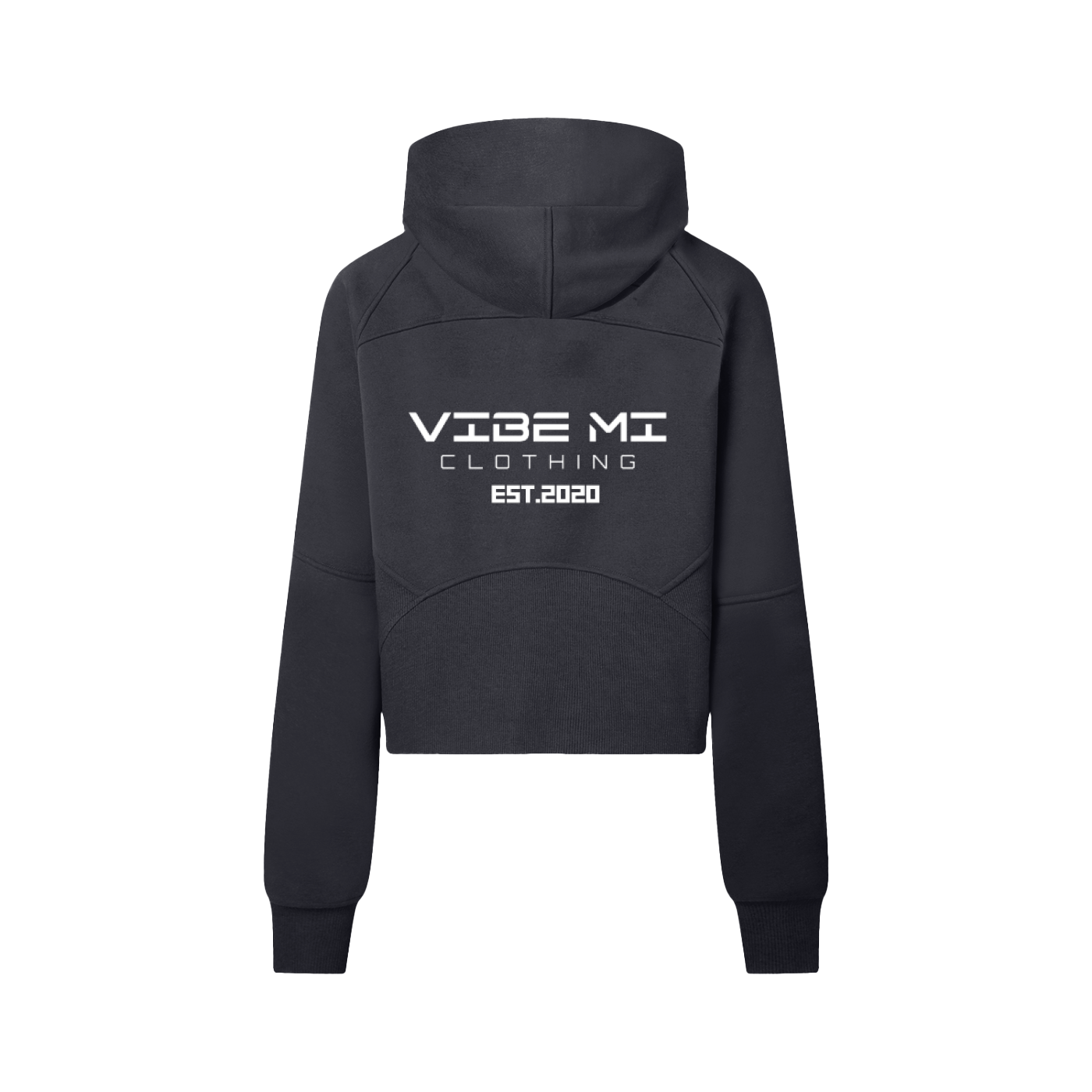 Vibe Mi Clothing Cropped Half-Zip Hoodie