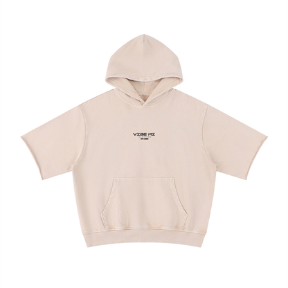 Vibe Mi Clothing Mineral Wash Short Sleeve Hoodie