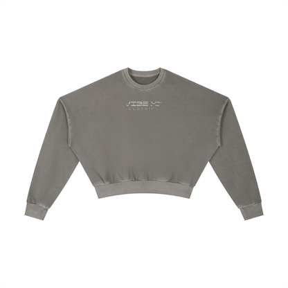 Vibe Mi Clothing Dead End Vintage Washed Cropped Sweatshirt