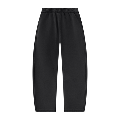 A Vibe Unisex Vintage Wash Barrel Leg Fleece Sweatpants