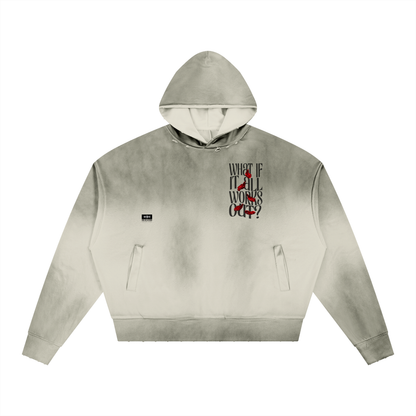 What If Sunfade Distressed Boxy Hoodie