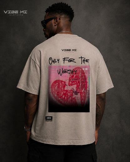 Only For The Worthy Heavyweight Vintage Washed Frayed T-Shirt