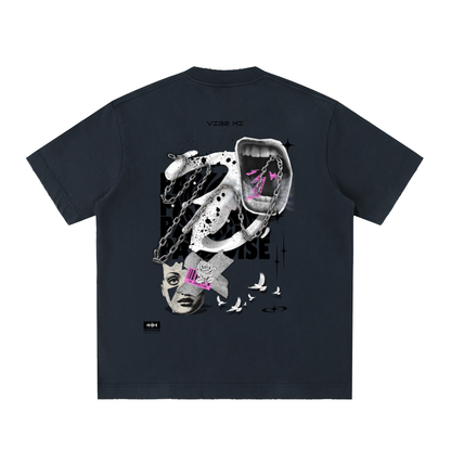 Broken Dreams Heavyweight Vintage Washed Frayed T-Shirt