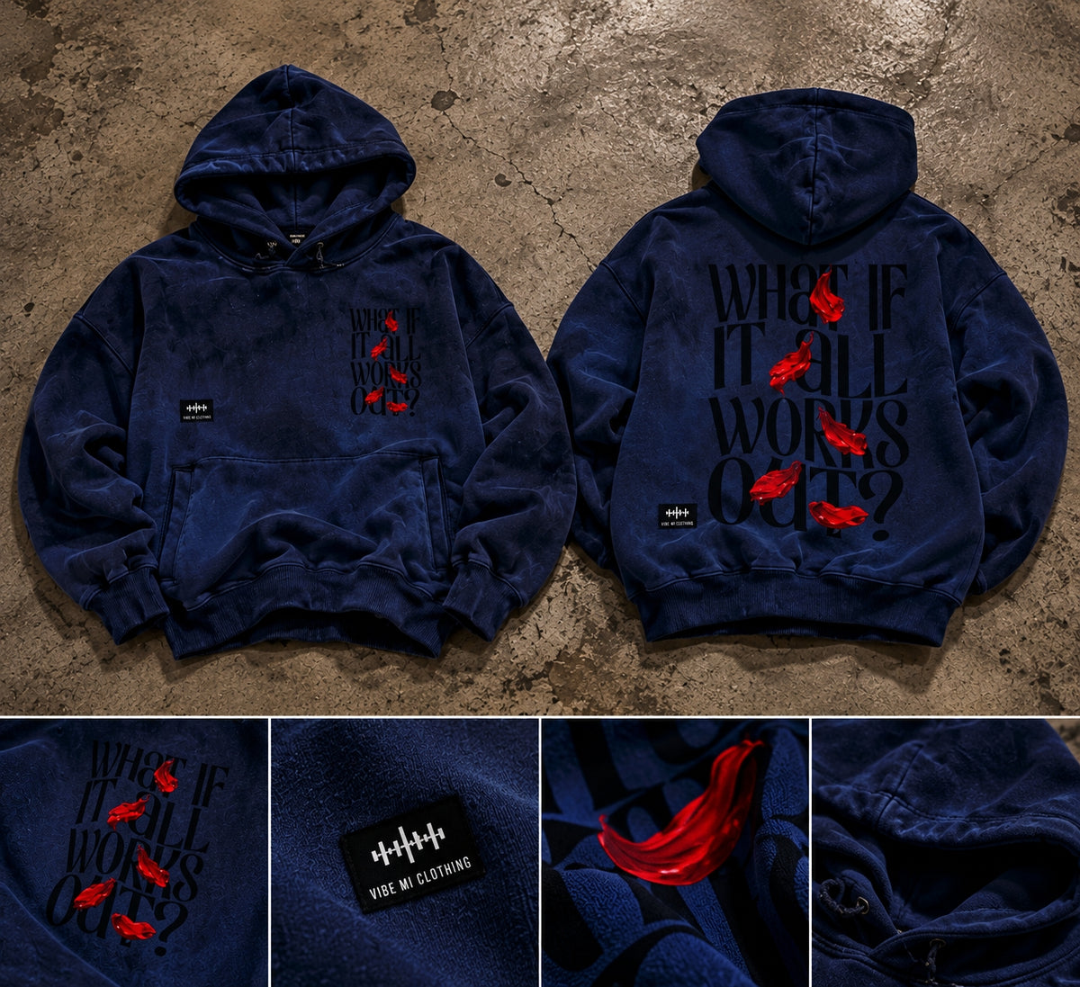 What If Sunfade Distressed Boxy Hoodie