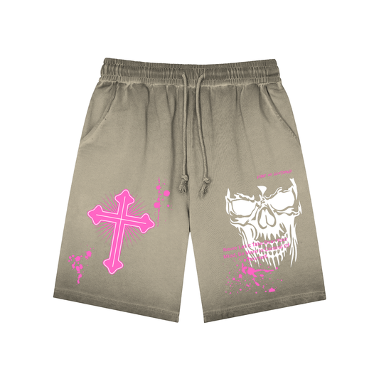 Legwear ,New ,Shorts ,Men's shorts,Unisex shorts ,graphic shorts ,Skull ,cross ,sweat shorts 