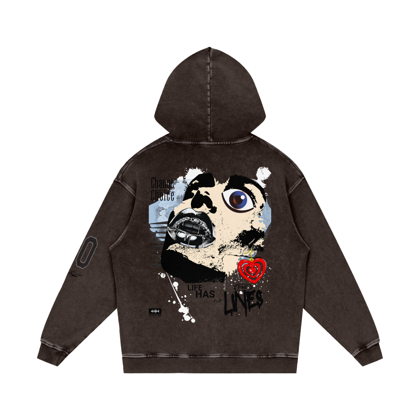 No Fine Lines Snow Washed Loose Cotton Hoodie