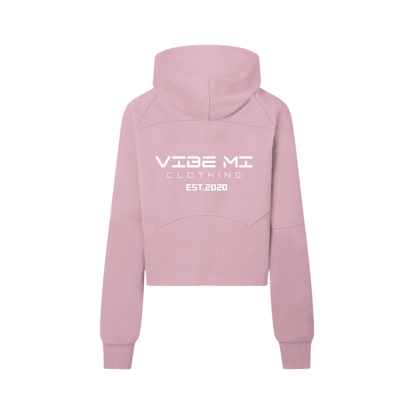 Vibe Mi Clothing Cropped Half-Zip Hoodie